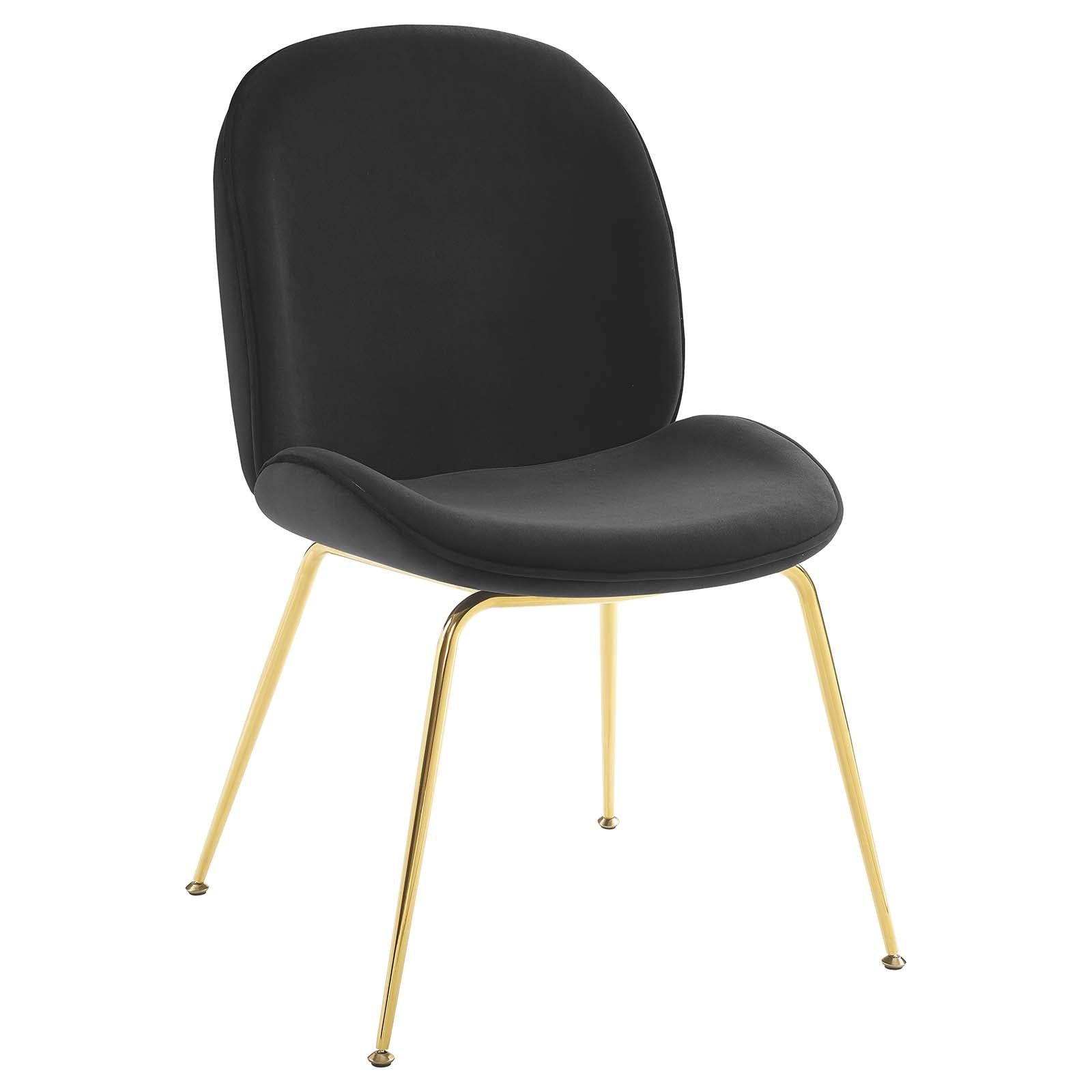 Modway Furniture Modern Scoop Gold Stainless Steel Leg Performance Velvet Dining Chair - EEI-3548