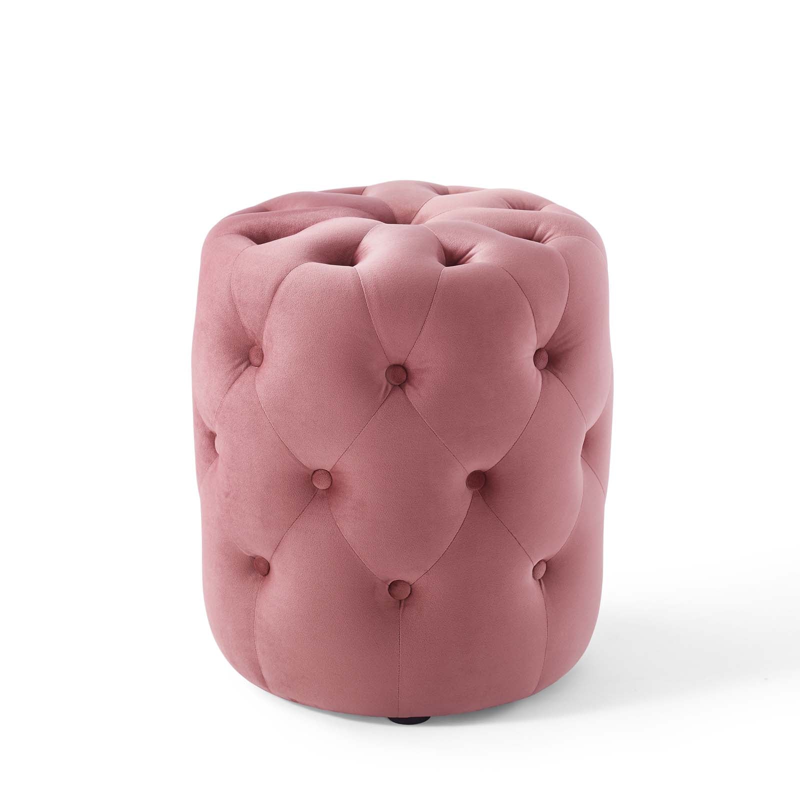 Modway Furniture Modern Amour Tufted Button Round Performance Velvet Ottoman - EEI-3778