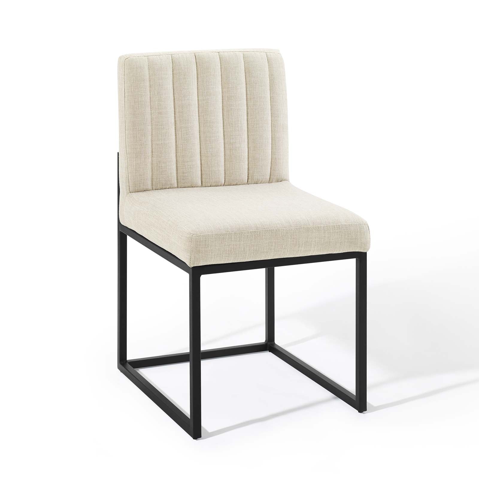 Modway Furniture Modern Carriage Channel Tufted Sled Base Upholstered Fabric Dining Chair - EEI-3807