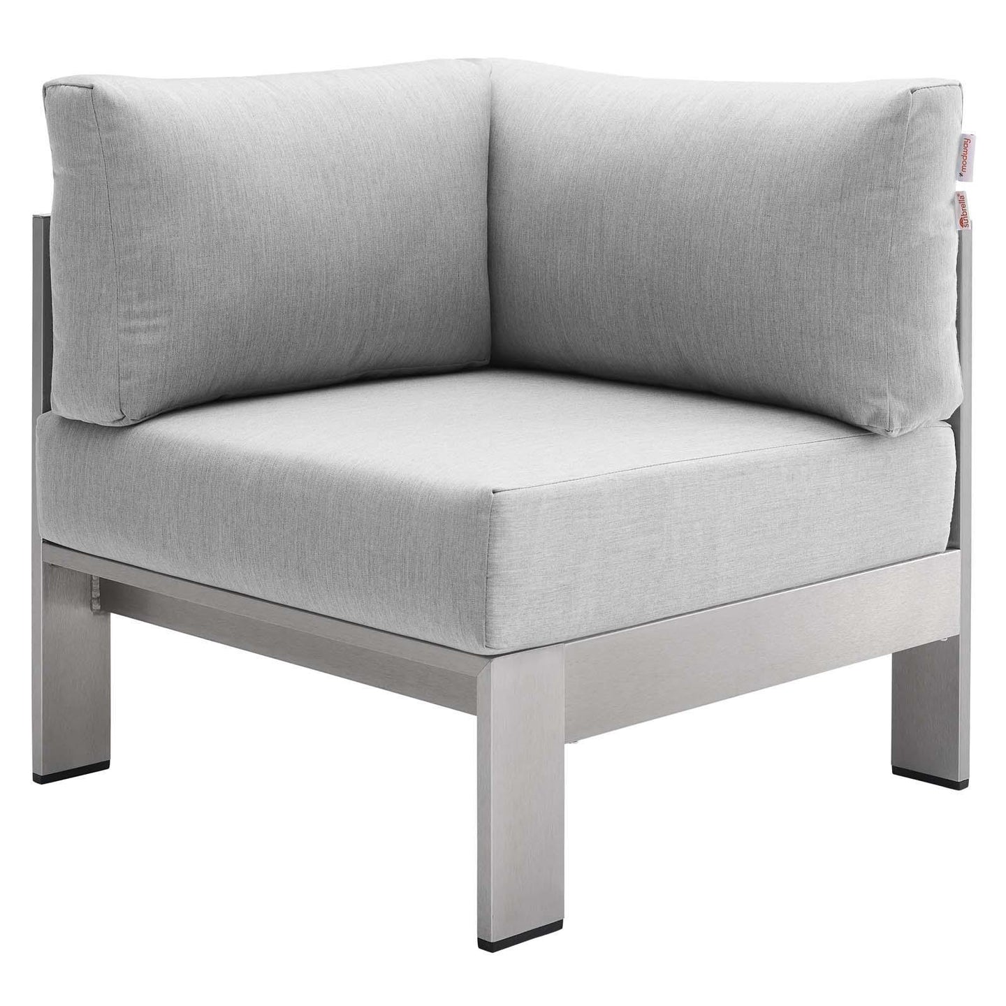 Modway Furniture Modern Shore Sunbrella® Fabric Aluminum Outdoor Patio Corner Sofa - EEI-4224