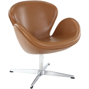 Modway Furniture Modern Wing Leather Lounge Chair EEI-527-Minimal & Modern