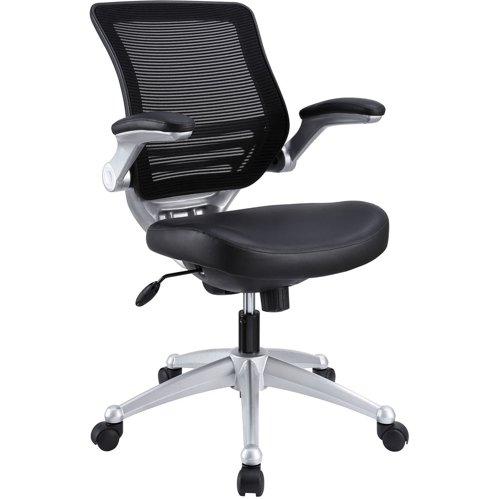 Modway Furniture Modern Edge Leather Office Chair EEI 597 Minimal   EEI 597 BLK 1 1024x1024 