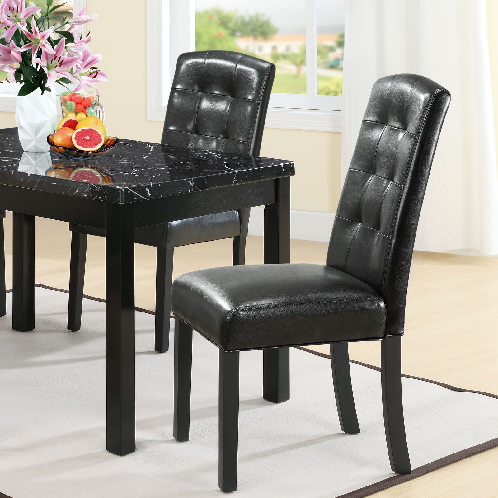 Modway Furniture Perdure Modern Black Dining Side Chair EEI-811-BLK-Minimal & Modern