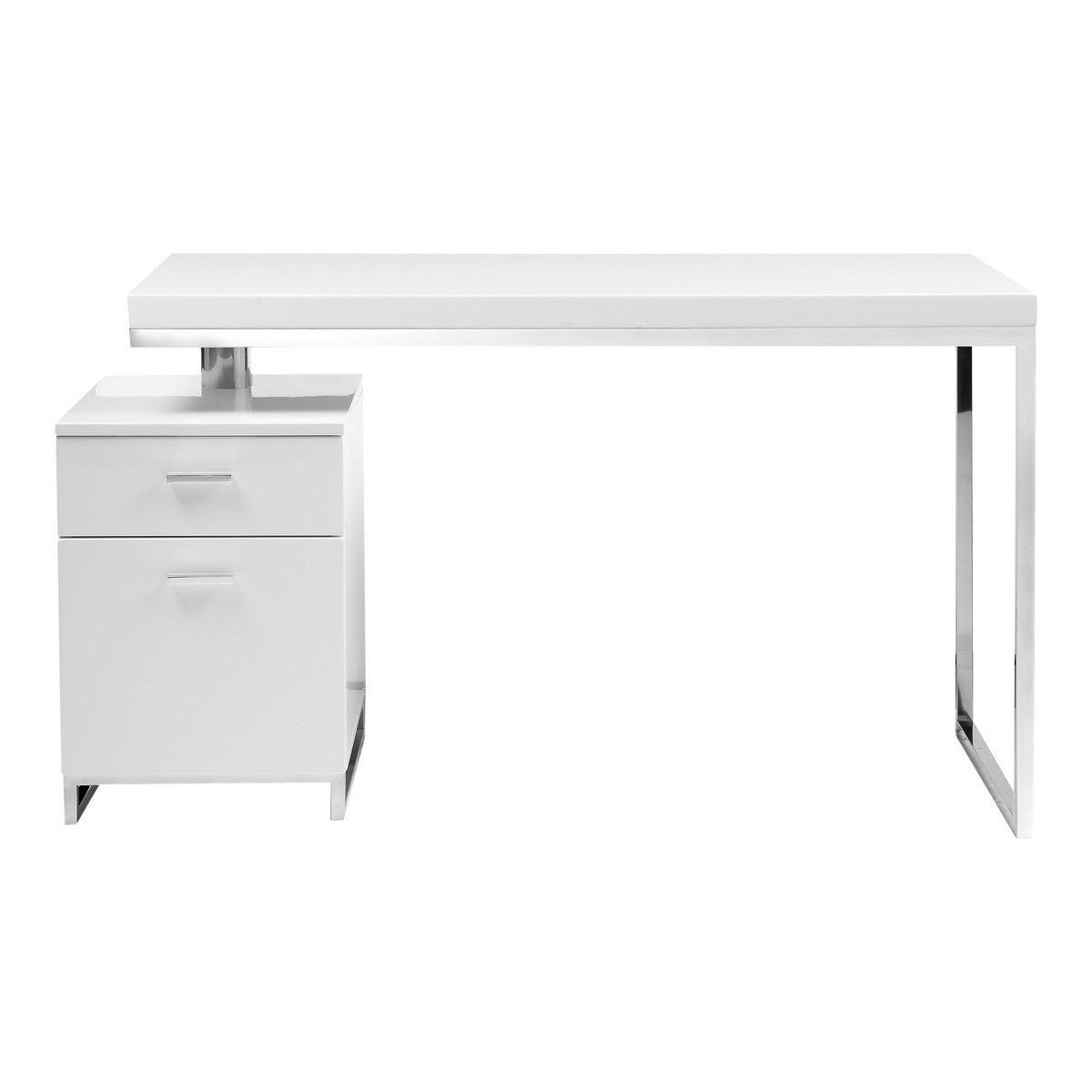 Moe's Home Collection Martos Desk White - ER-1075-18 - Moe's Home Collection - Desks - Minimal And Modern - 1