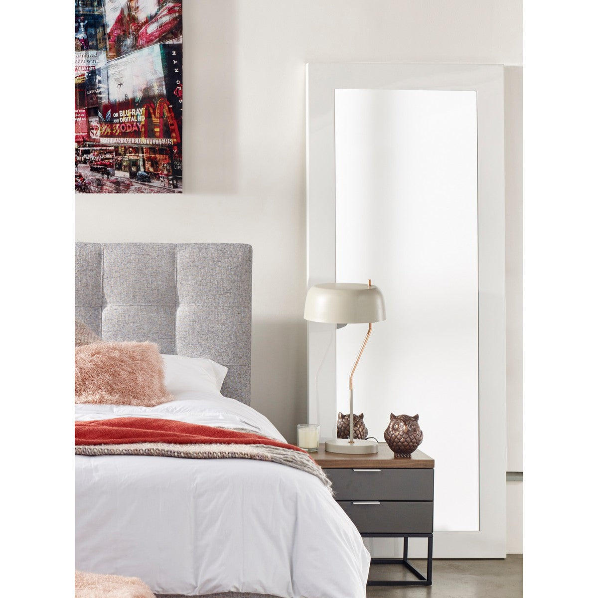 Moe's Home Collection Kensington Mirror Large White - ER-1145-18 - Moe's Home Collection - Mirrors - Minimal And Modern - 1