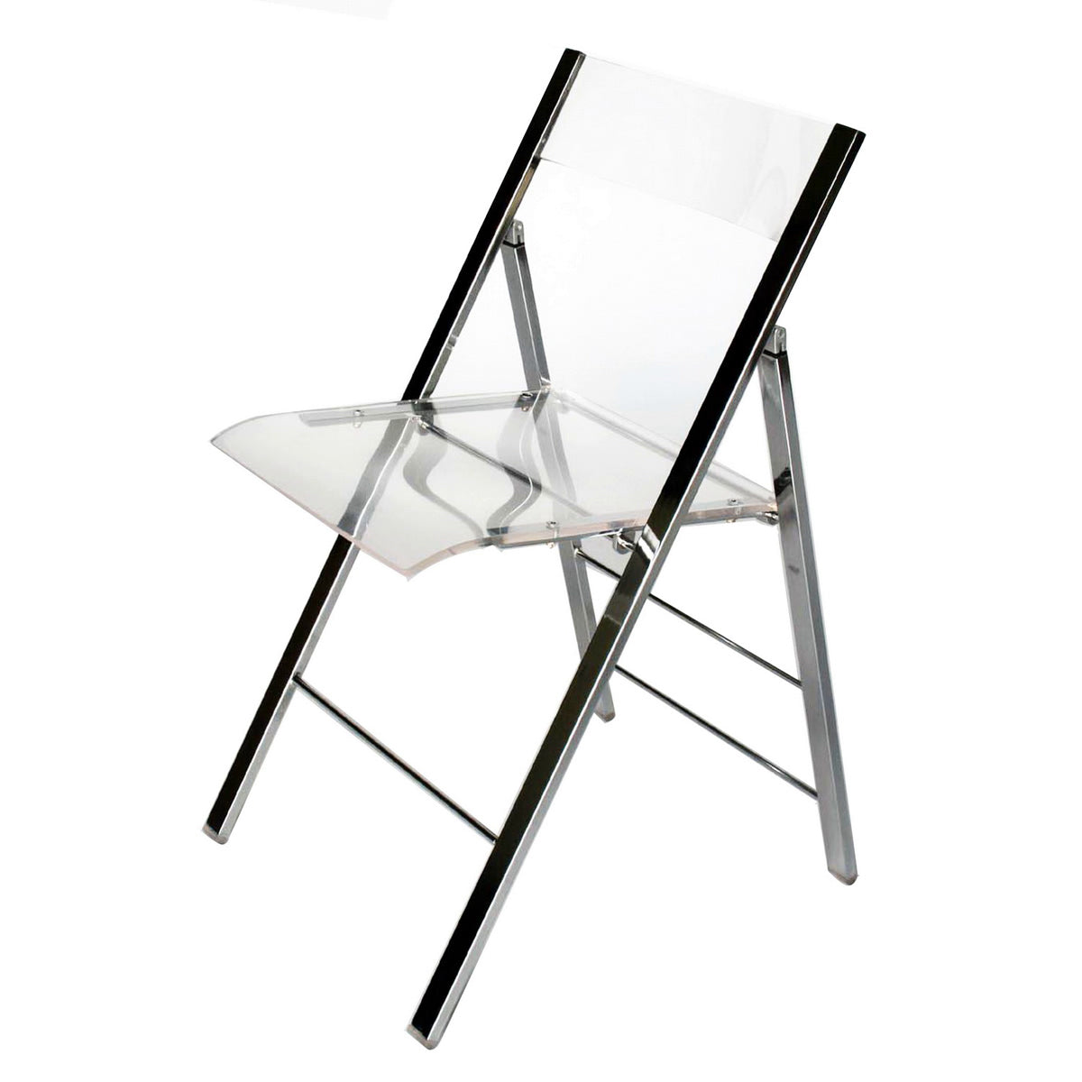 Baxton Studio Acrylic End Table with Magazine Rack