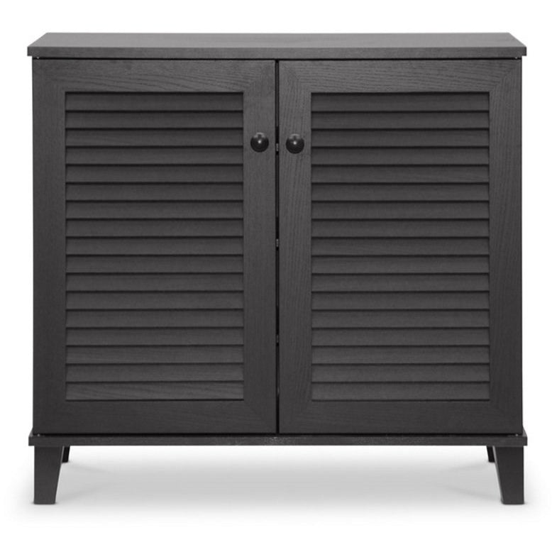 Baxton Studio Coolidge Espresso Shoe-Storage Cabinet Baxton Studio--Minimal And Modern - 1