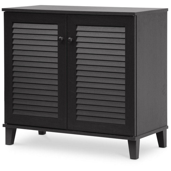 Baxton Studio Coolidge Espresso Shoe-Storage Cabinet Baxton Studio--Minimal And Modern - 2