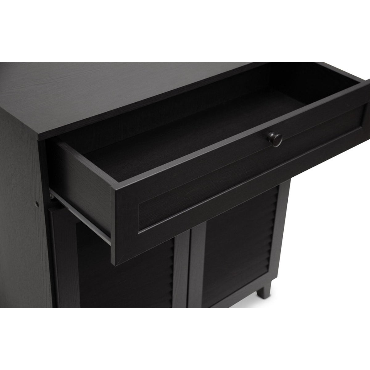 Baxton Studio Calvin Espresso Shoe-Storage Cabinet Baxton Studio--Minimal And Modern - 4