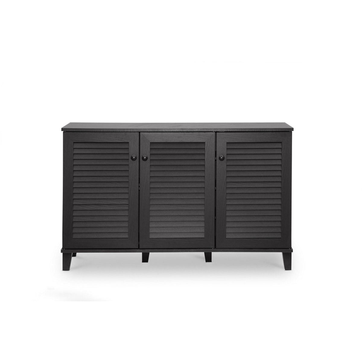 Baxton Studio Warren Espresso Shoe-Storage Cabinet Baxton Studio--Minimal And Modern - 1