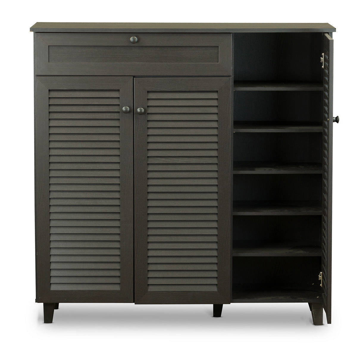 Baxton Studio Pocillo Wood Shoe Storage Cabinet Baxton Studio--Minimal And Modern - 6