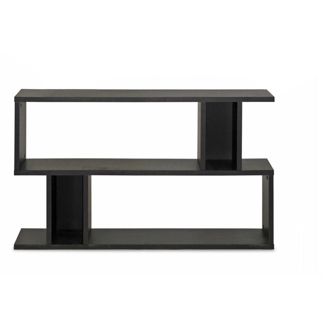 Baxton Studio Goodwin 2-Level Dark Brown Modern Bookshelf Baxton Studio--Minimal And Modern - 1