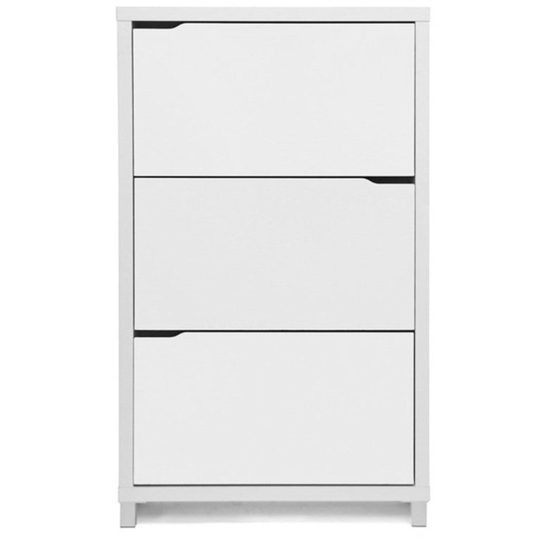 Baxton Studio Simms White Modern Shoe Cabinet Baxton Studio--Minimal And Modern - 2