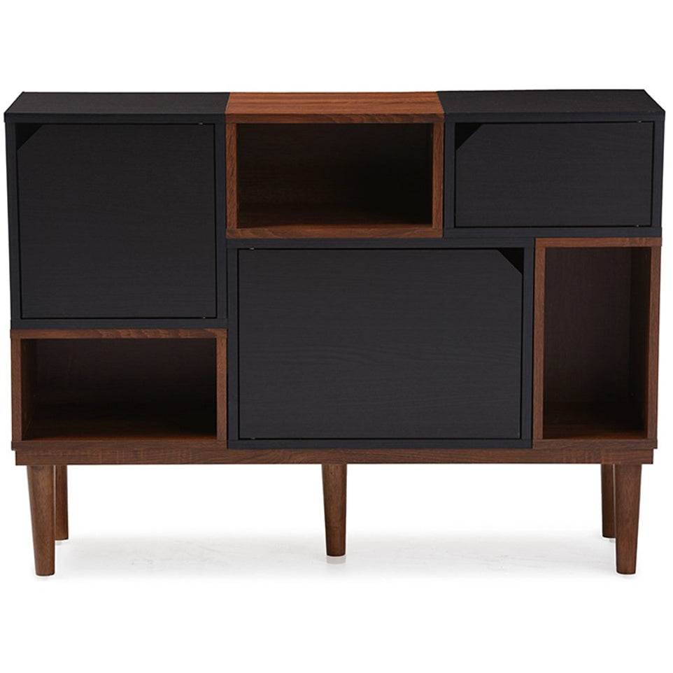 Baxton Studio Anderson Mid-century Retro Modern Oak and Espresso Wood Sideboard Storage Cabinet Baxton Studio--Minimal And Modern - 1