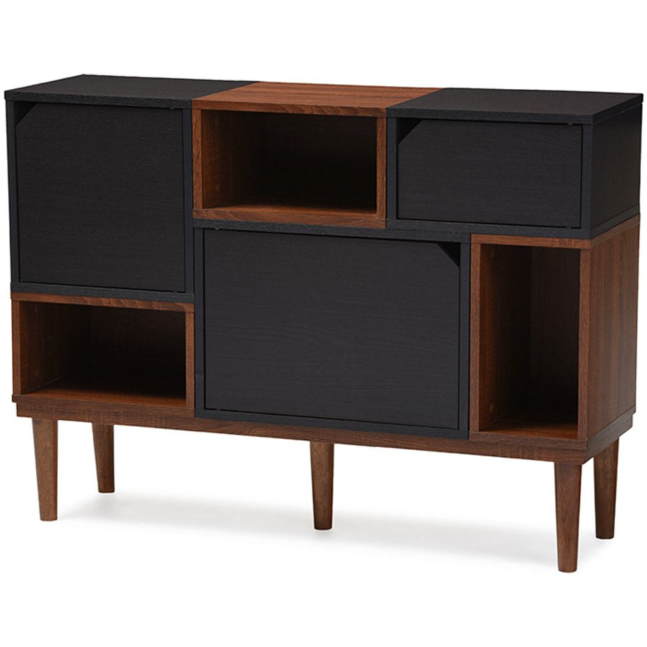 Baxton Studio Anderson Mid-century Retro Modern Oak and Espresso Wood Sideboard Storage Cabinet Baxton Studio--Minimal And Modern - 2