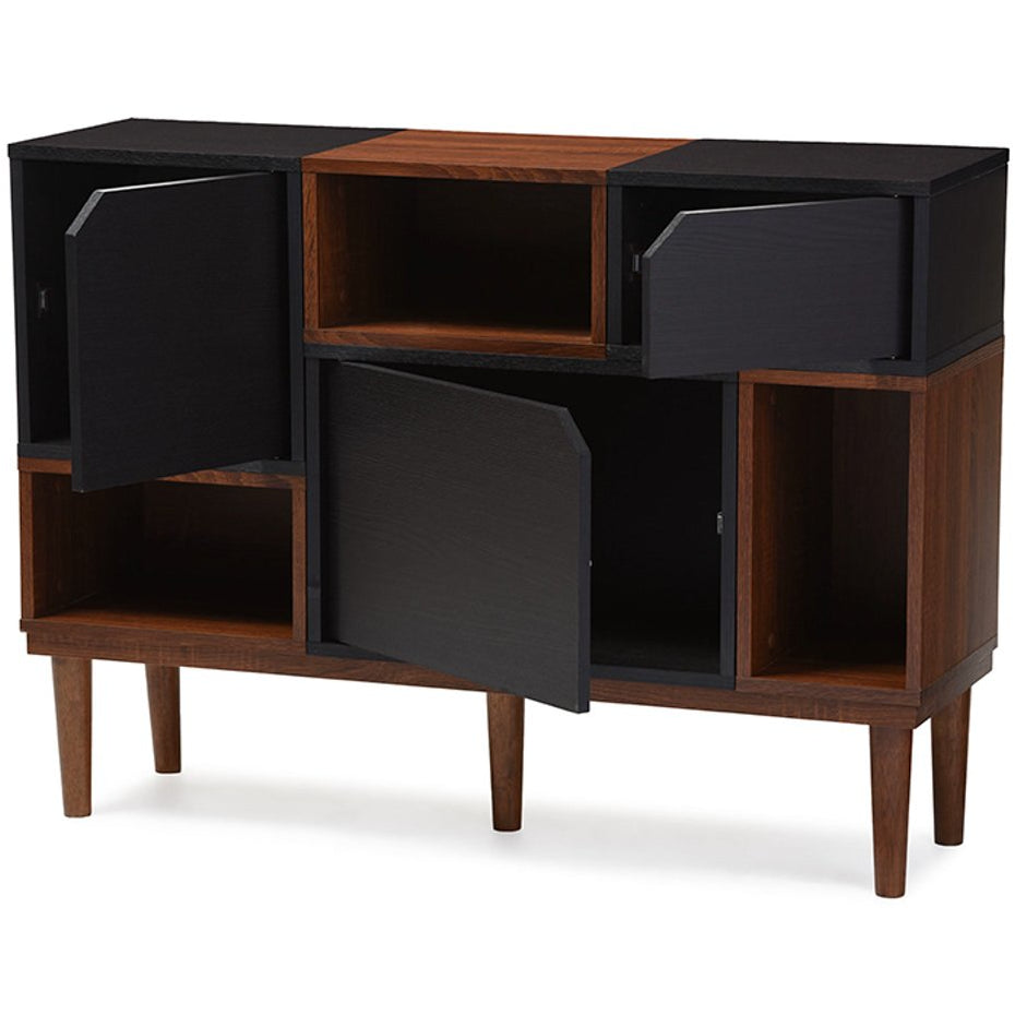 Baxton Studio Anderson Mid-century Retro Modern Oak and Espresso Wood Sideboard Storage Cabinet Baxton Studio--Minimal And Modern - 3