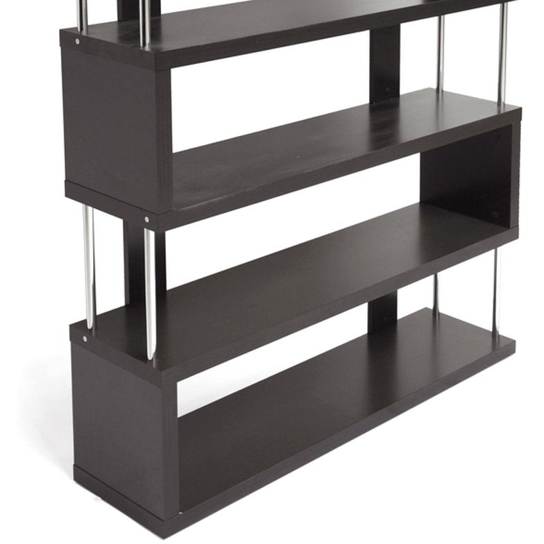 Baxton Studio Barnes Dark Brown Six-Shelf Modern Bookcase  Baxton Studio--Minimal And Modern - 3