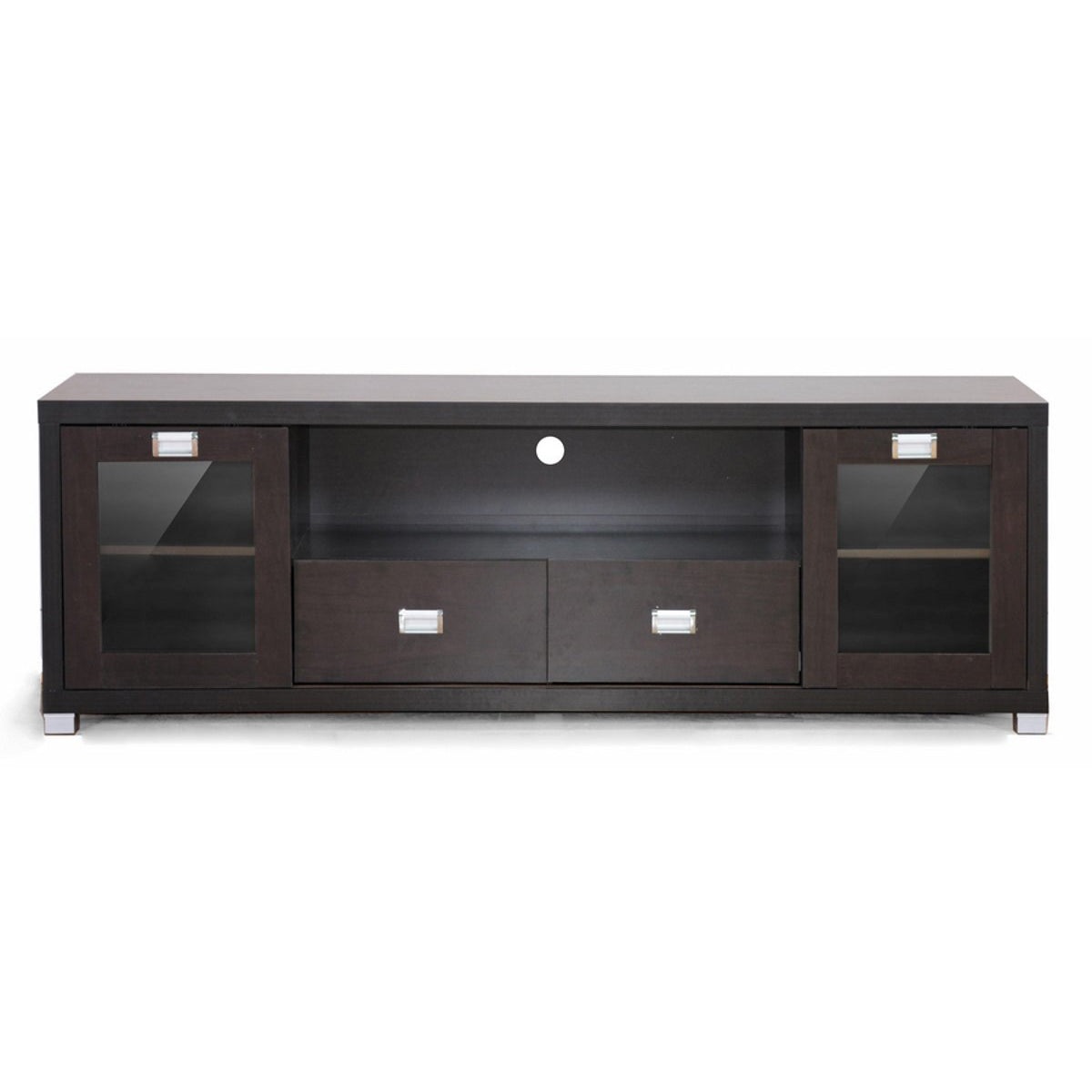 Baxton Studio Gosford Brown Wood Modern TV Stand Baxton Studio-TV Stands-Minimal And Modern - 1