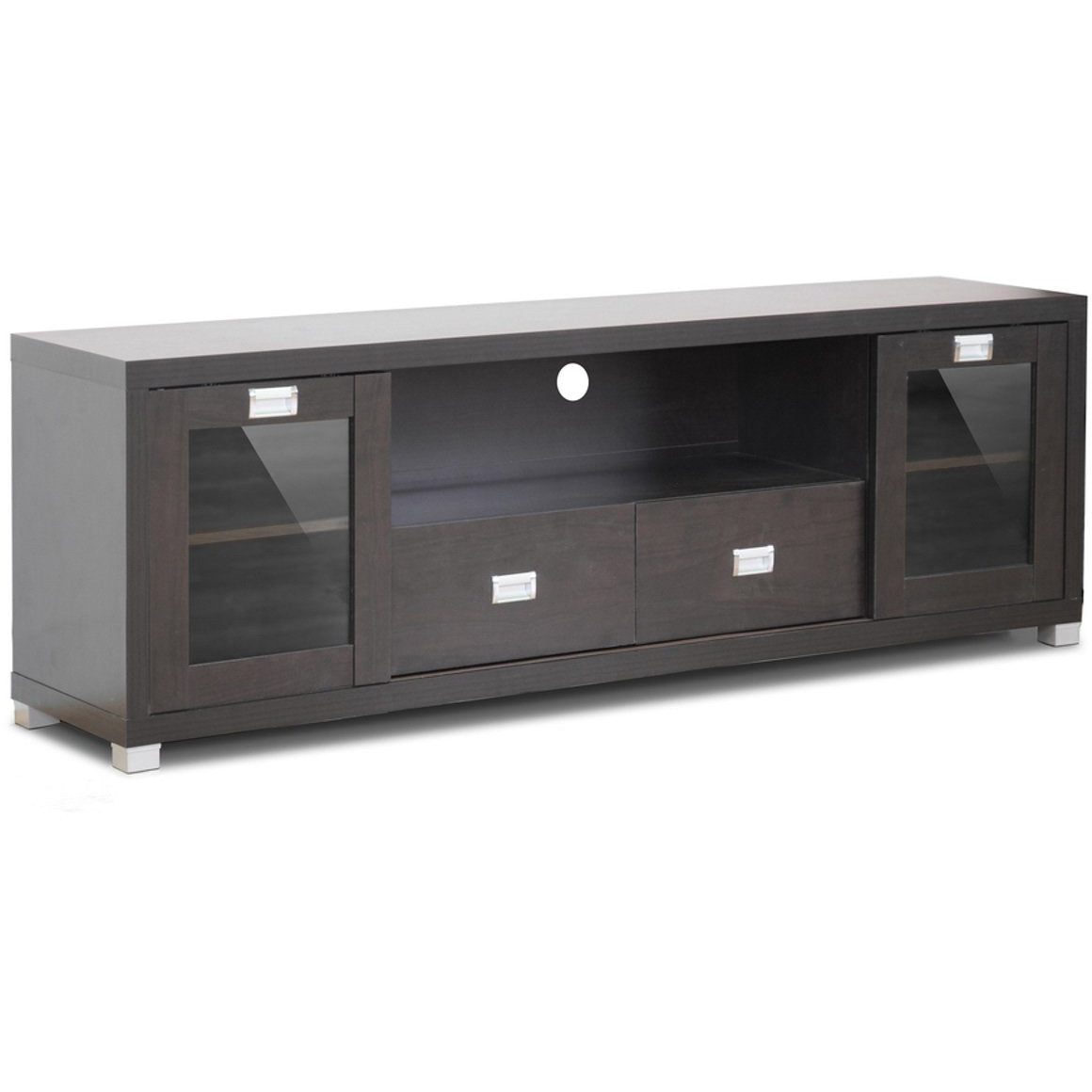 Baxton Studio Gosford Brown Wood Modern TV Stand Baxton Studio-TV Stands-Minimal And Modern - 2