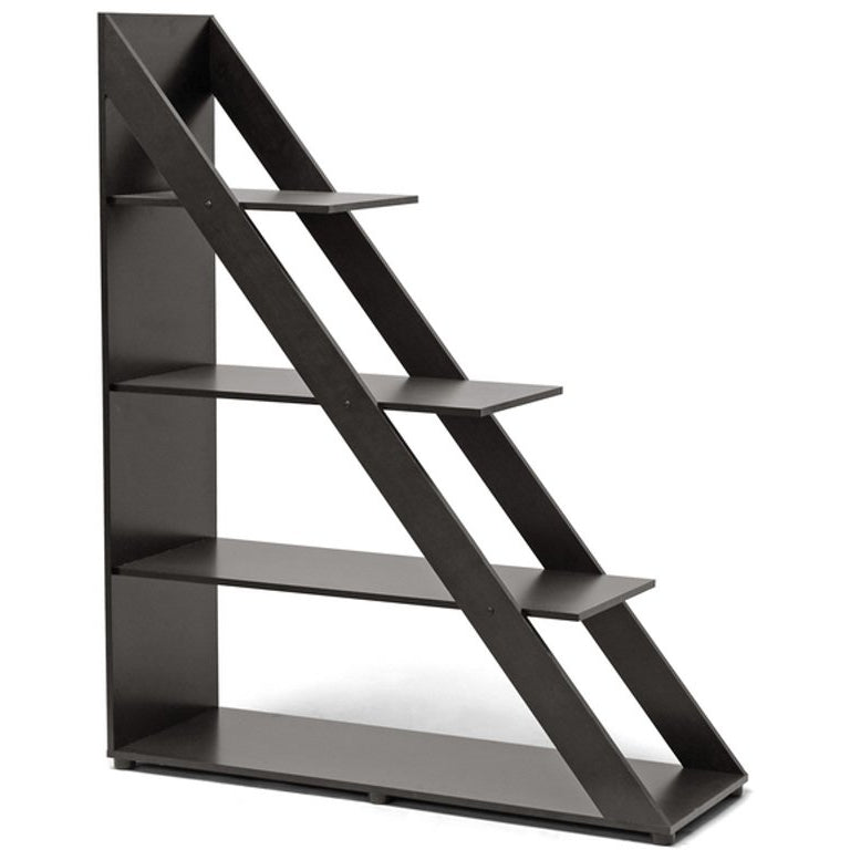 Baxton Studio Psinta Dark Brown Modern Shelving Unit Baxton Studio--Minimal And Modern - 1