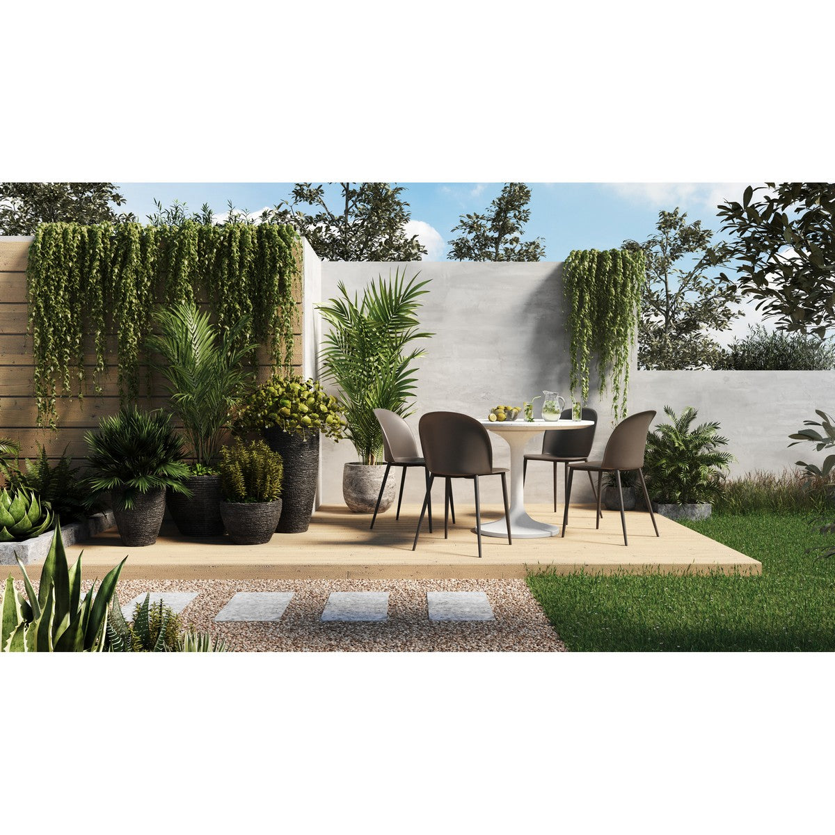 Moe's Home Collection Tuli Outdoor Café Table - JK-1004-29 - Moe's Home Collection - Dining Tables - Minimal And Modern - 1