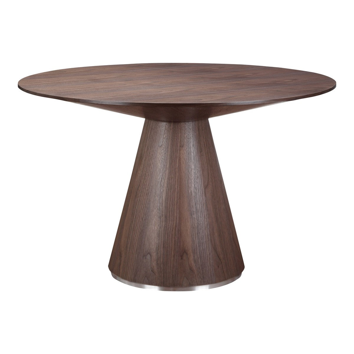 Moe's Home Collection Otago Dining Table Round Walnut - KC-1028-03 - Moe's Home Collection - Dining Tables - Minimal And Modern - 1