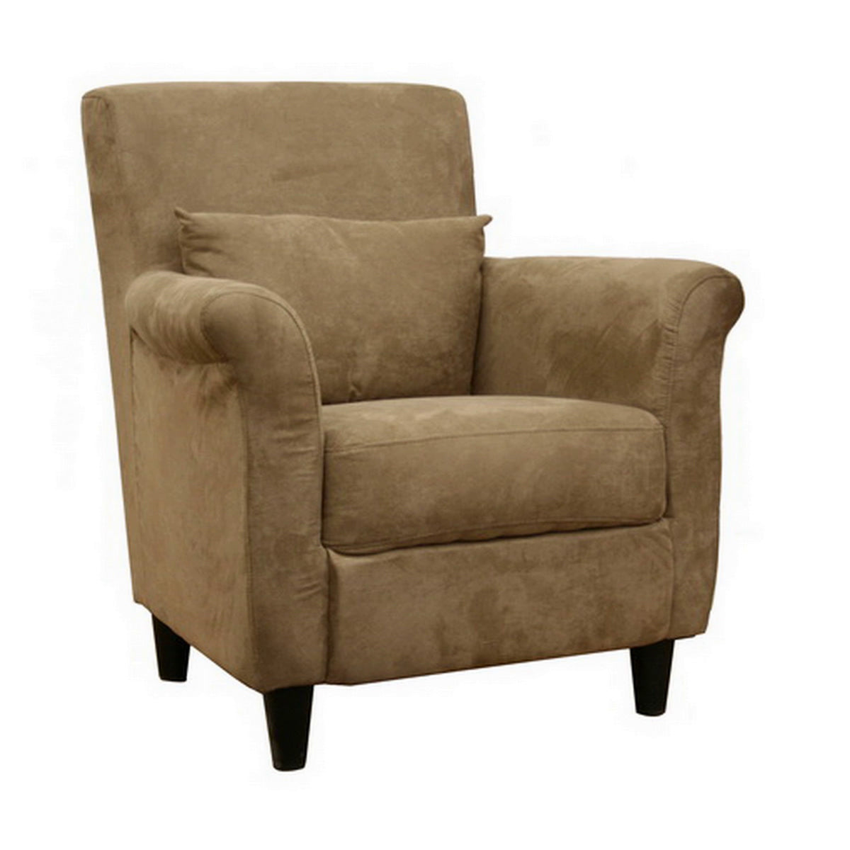 Baxton Studio Marquis Tan Microfiber Club Chair Baxton Studio-chairs-Minimal And Modern - 1