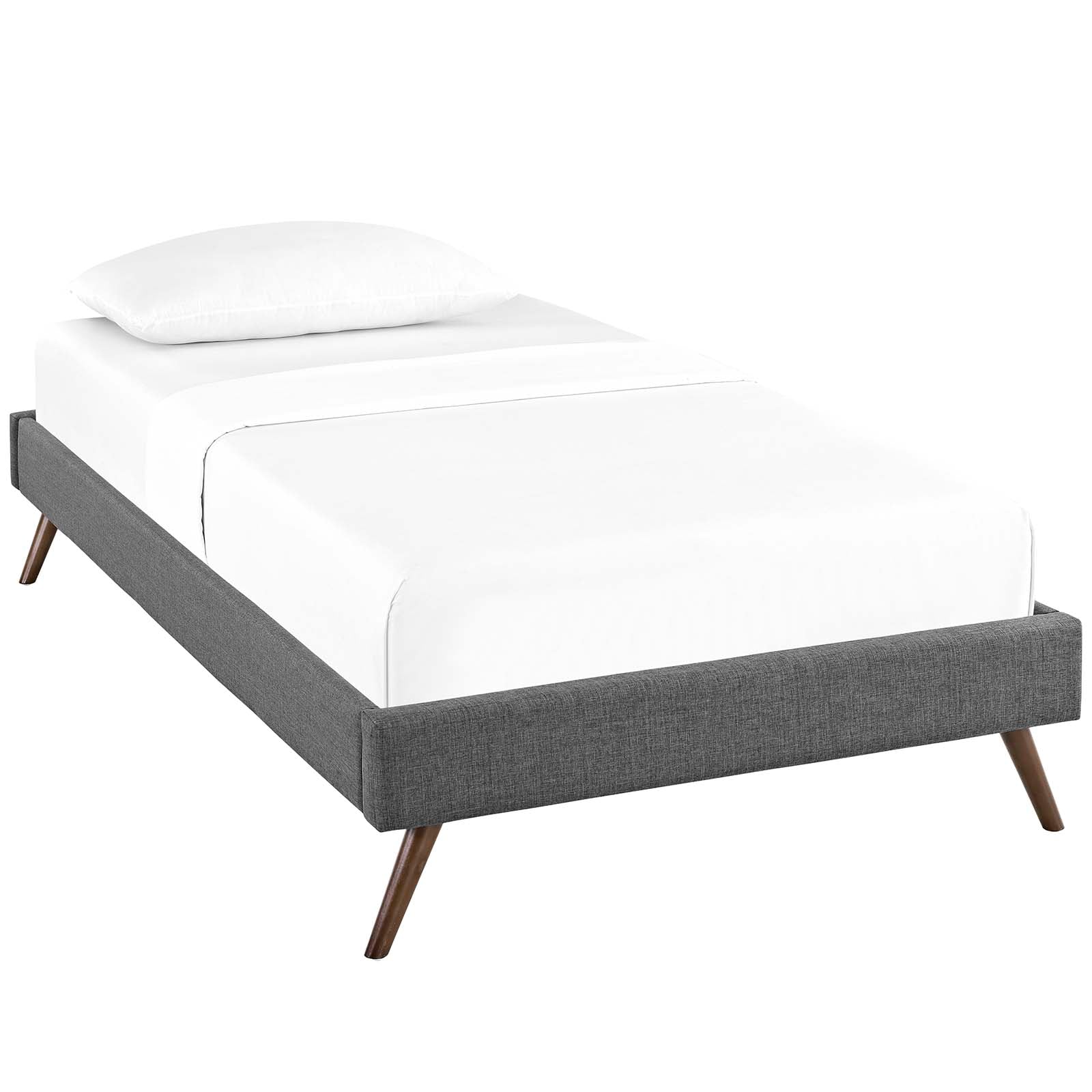 Modway Furniture Modern Loryn Twin Bed Frame with Round Splayed Legs - MOD-5887-Minimal & Modern