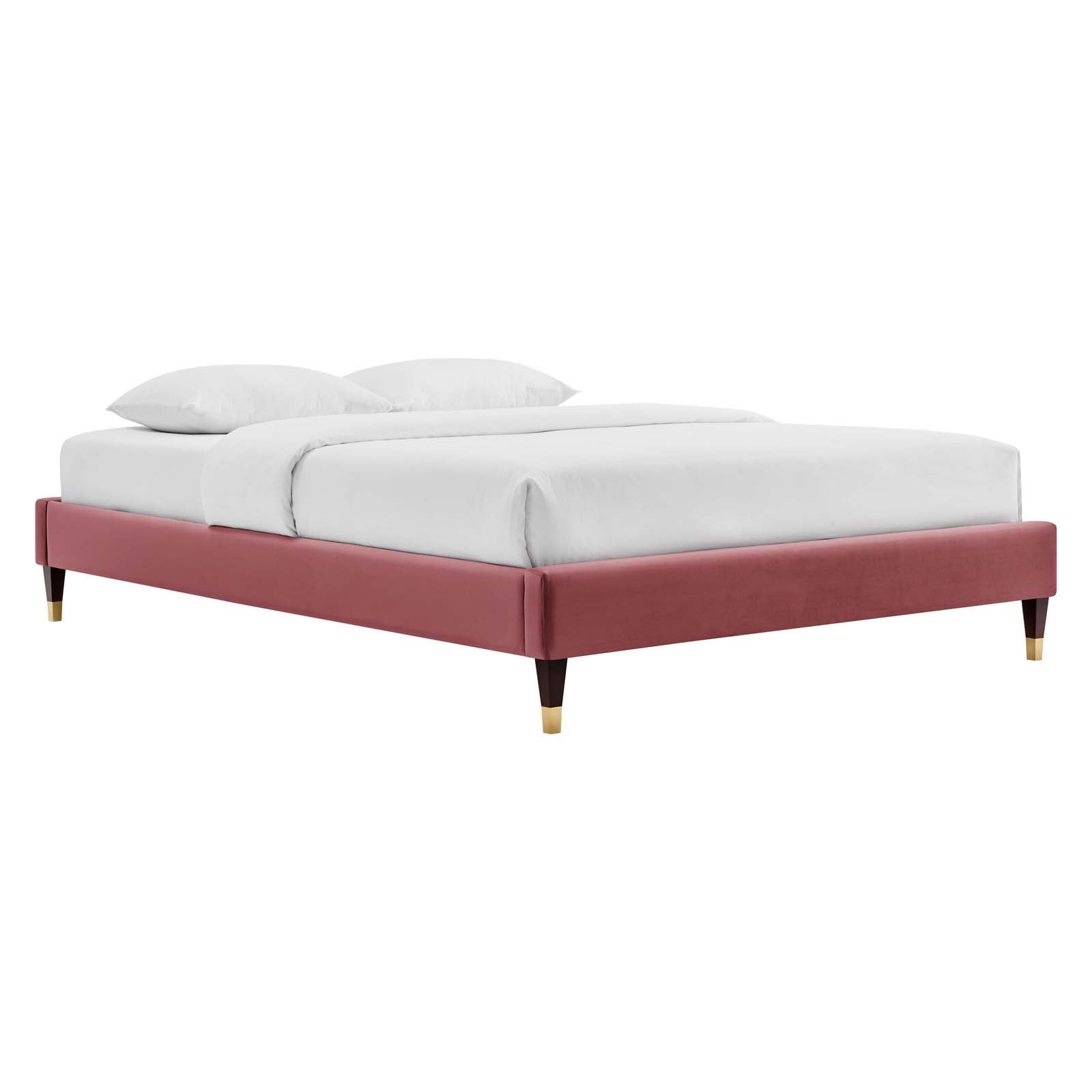 Modway Furniture Modern Harlow Twin Performance Velvet Platform Bed Frame - MOD-6268