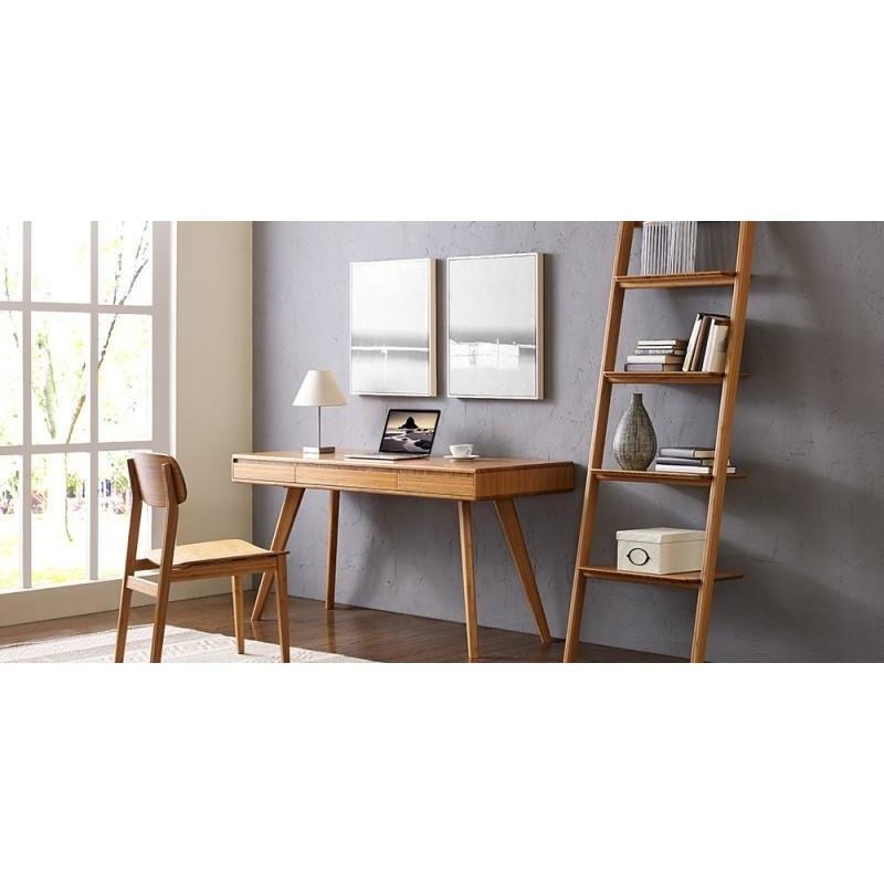 Greenington Currant Modern Bamboo 70" Leaning Ladder Bookshelf-Minimal & Modern