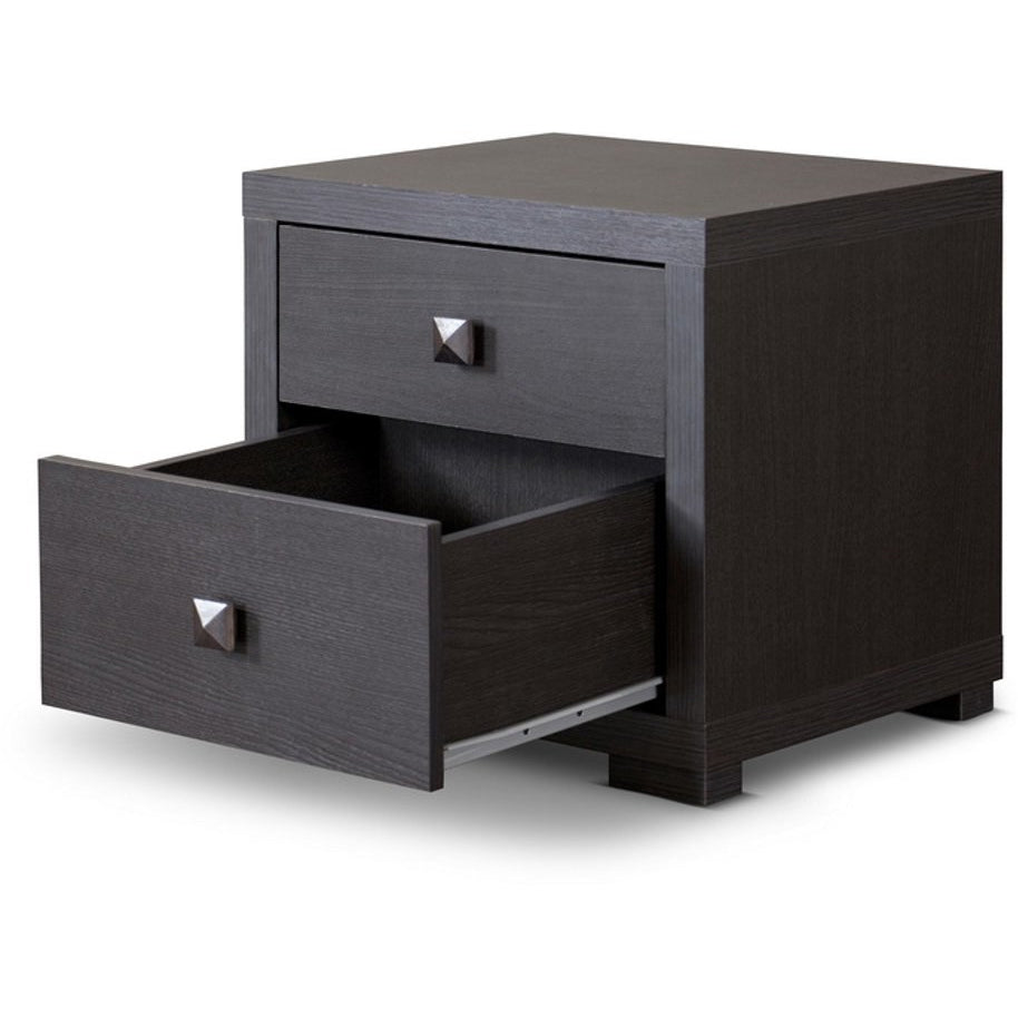 Baxton Studio Espresso Silverstone Modern Nightstand Baxton Studio-nightstands-Minimal And Modern - 3