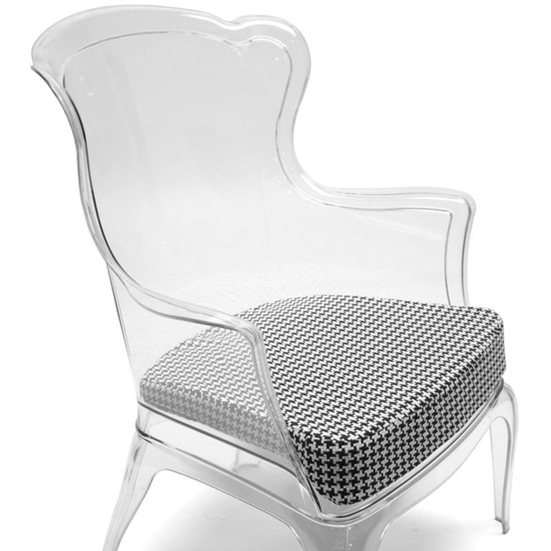 baxton studio tasha clear polycarbonate modern accent chair