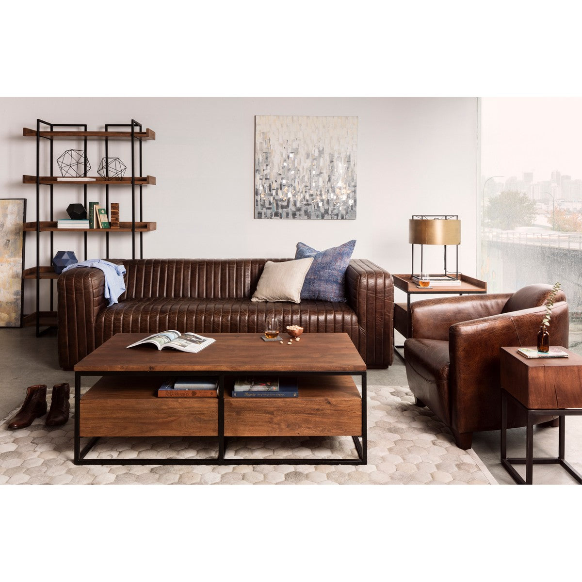 Moe's Home Collection Salzburg Club Chair Brown - PK-1000-20 - Moe's Home Collection - lounge chairs - Minimal And Modern - 1