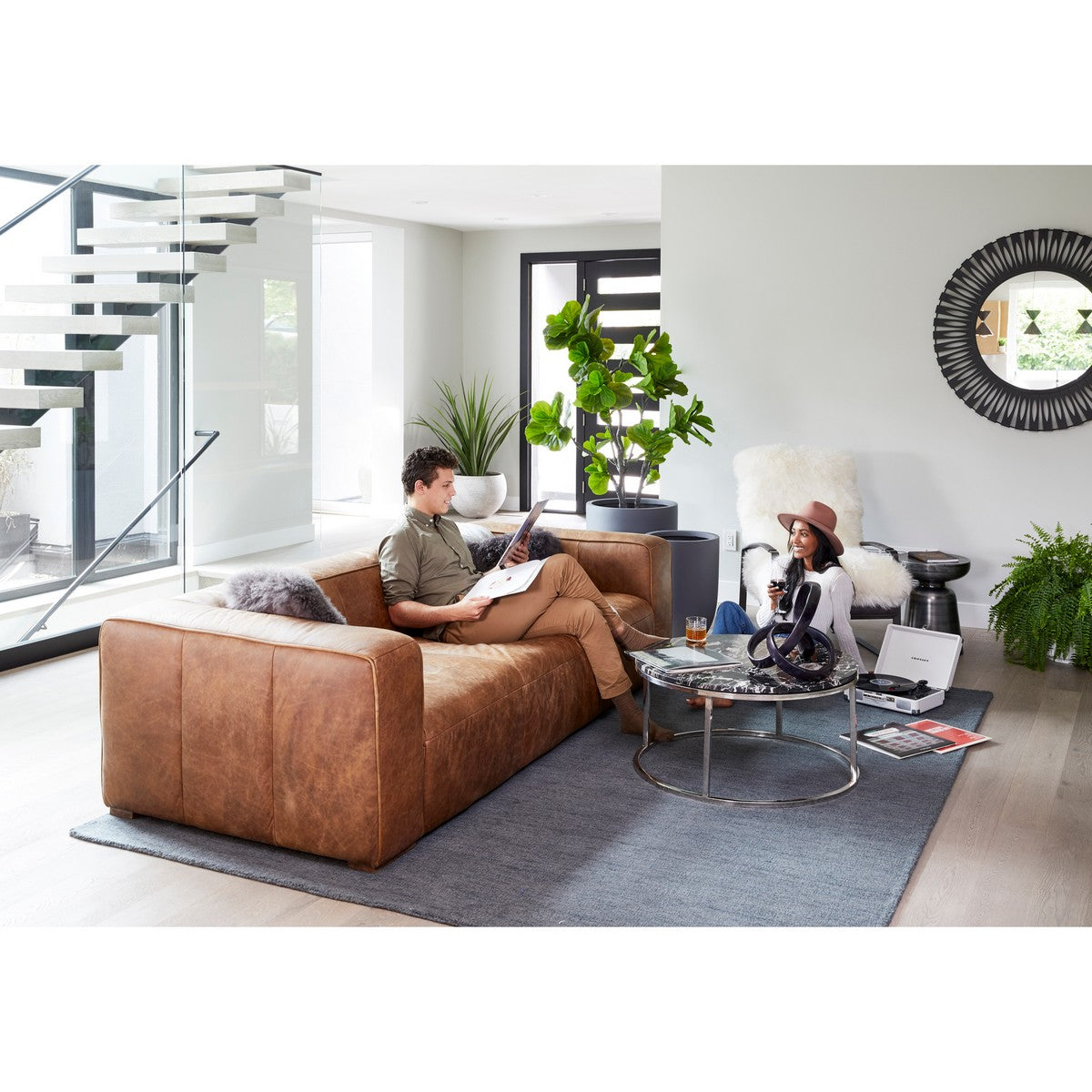 Moe's Home Collection Bolton Sofa Cappucino - PK-1008-14 - Moe's Home Collection - Sofas - Minimal And Modern - 1