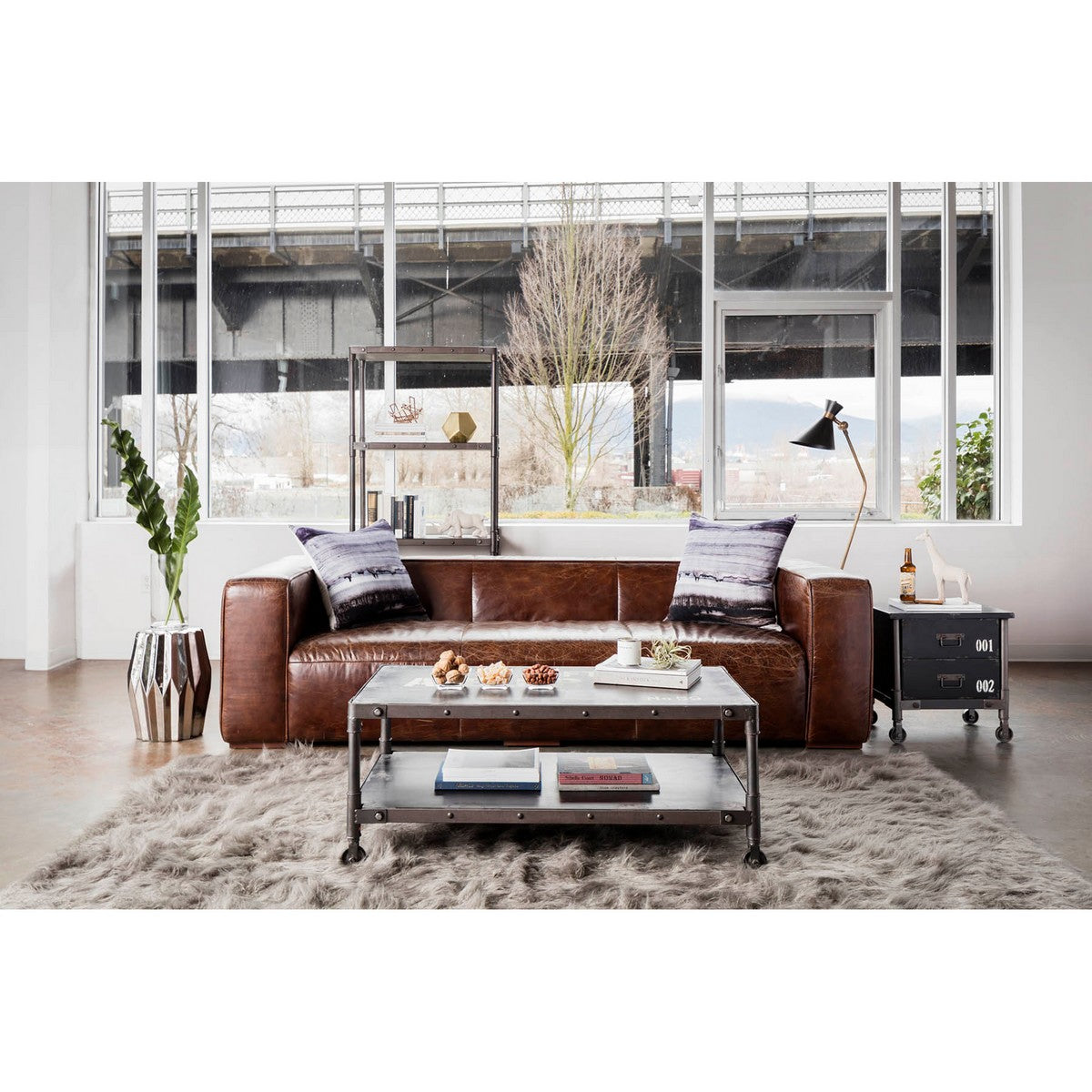 Moe's Home Collection Bolton Sofa Brown - PK-1008-20 - Moe's Home Collection - Sofas - Minimal And Modern - 1