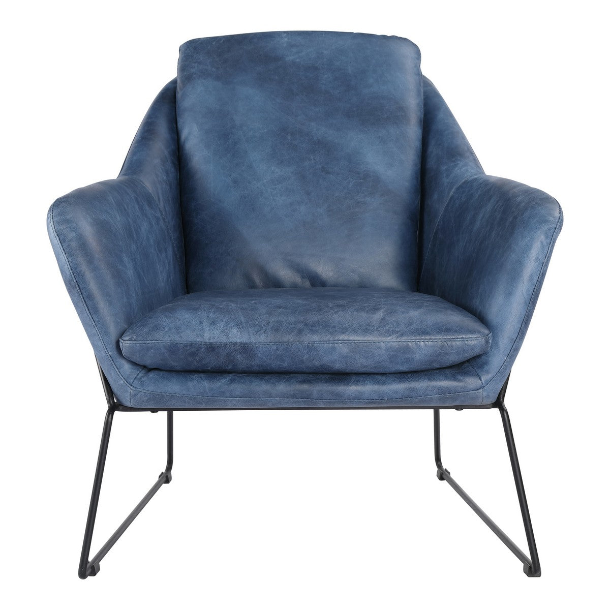 Moe's Home Collection Greer Club Chair Blue - PK-1056-19 - Moe's Home Collection - lounge chairs - Minimal And Modern - 1