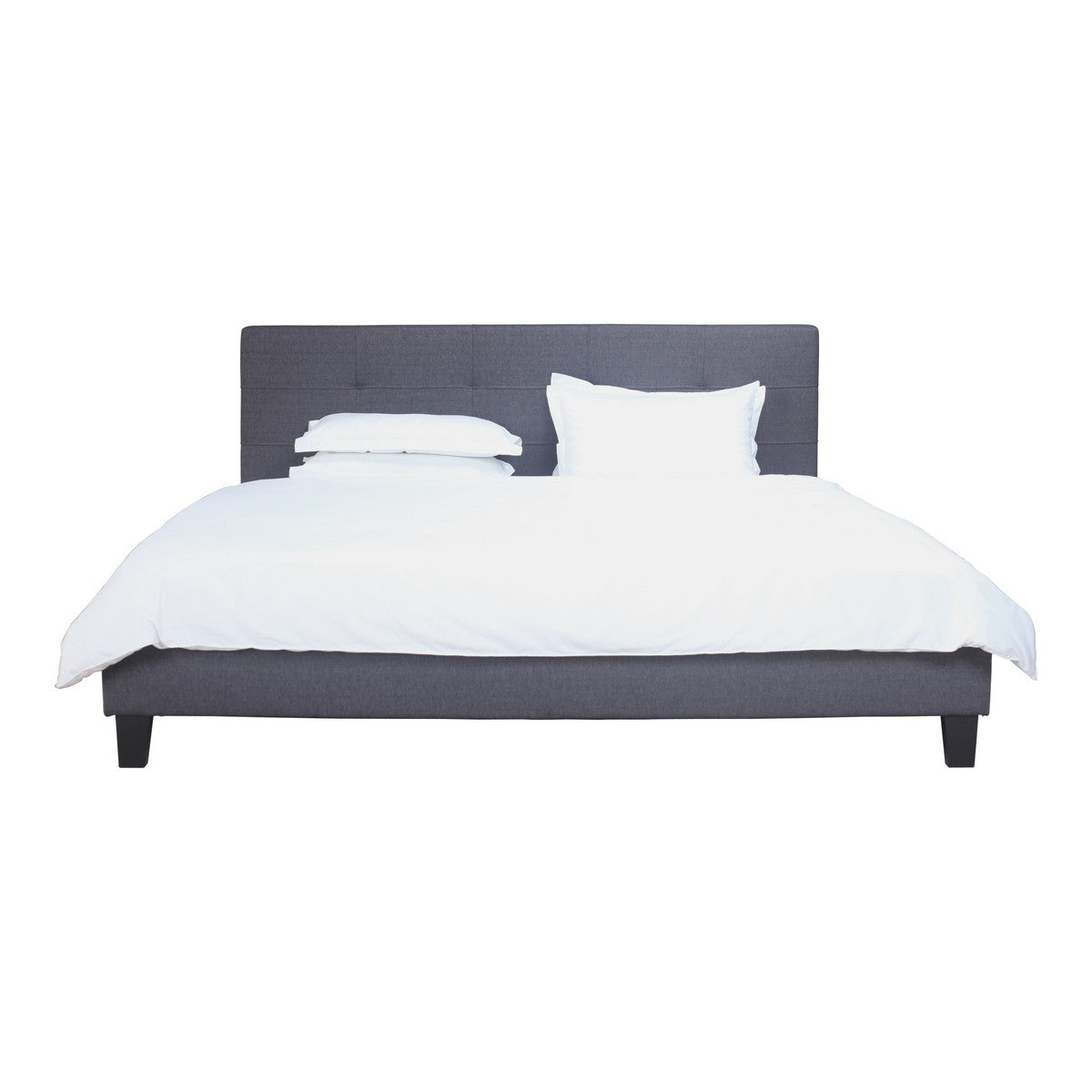 Moe's Home Collection Eliza King Bed Dark Grey Fabric - RN-1021-25 - Moe's Home Collection - Beds - Minimal And Modern - 1