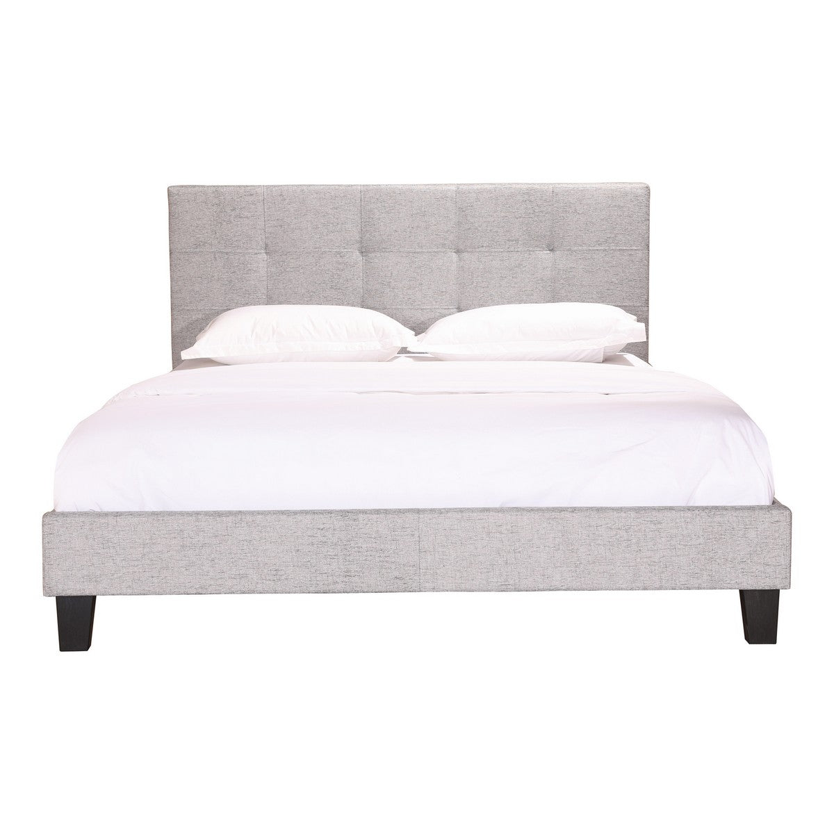 Moe's Home Collection Eliza King Bed Light Grey Fabric - RN-1021-29 - Moe's Home Collection - Beds - Minimal And Modern - 1