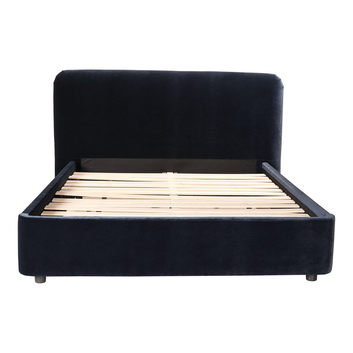 Moe's Home Collection Samara Queen Bed Blue Velvet - RN-1125-26 - Moe's Home Collection - Beds - Minimal And Modern - 1