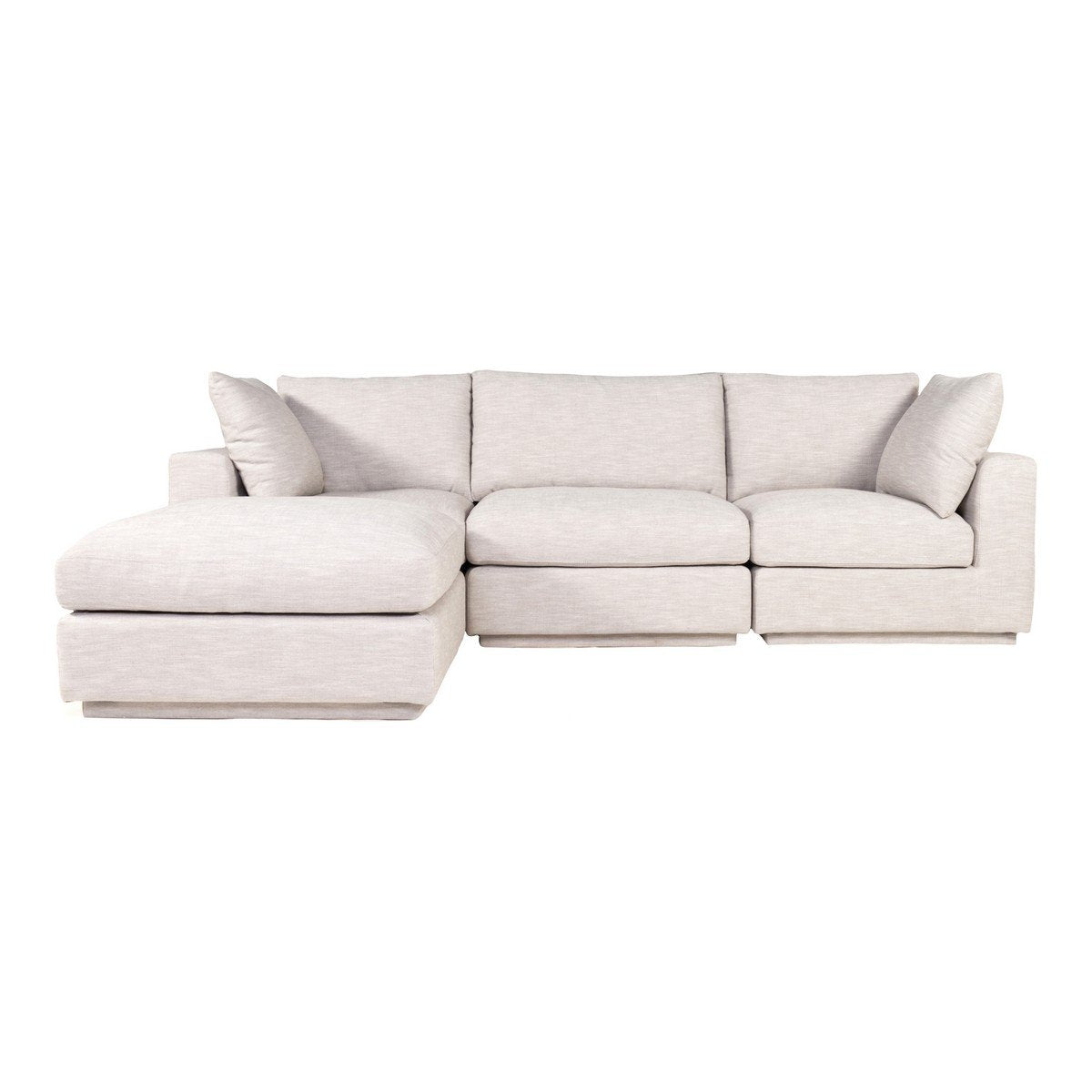 Moe's Home Collection Justin Lounge Modular Sectional Taupe - RN-1131-39 - Moe's Home Collection - sofa sectionals - Minimal And Modern - 1