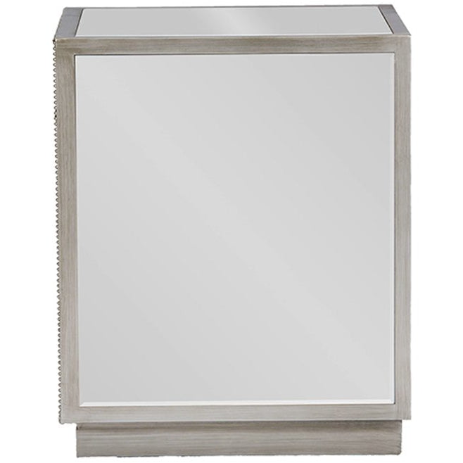 Baxton Studio Currin Contemporary Mirrored 3-Drawer Nightstand Baxton Studio-nightstands-Minimal And Modern - 3