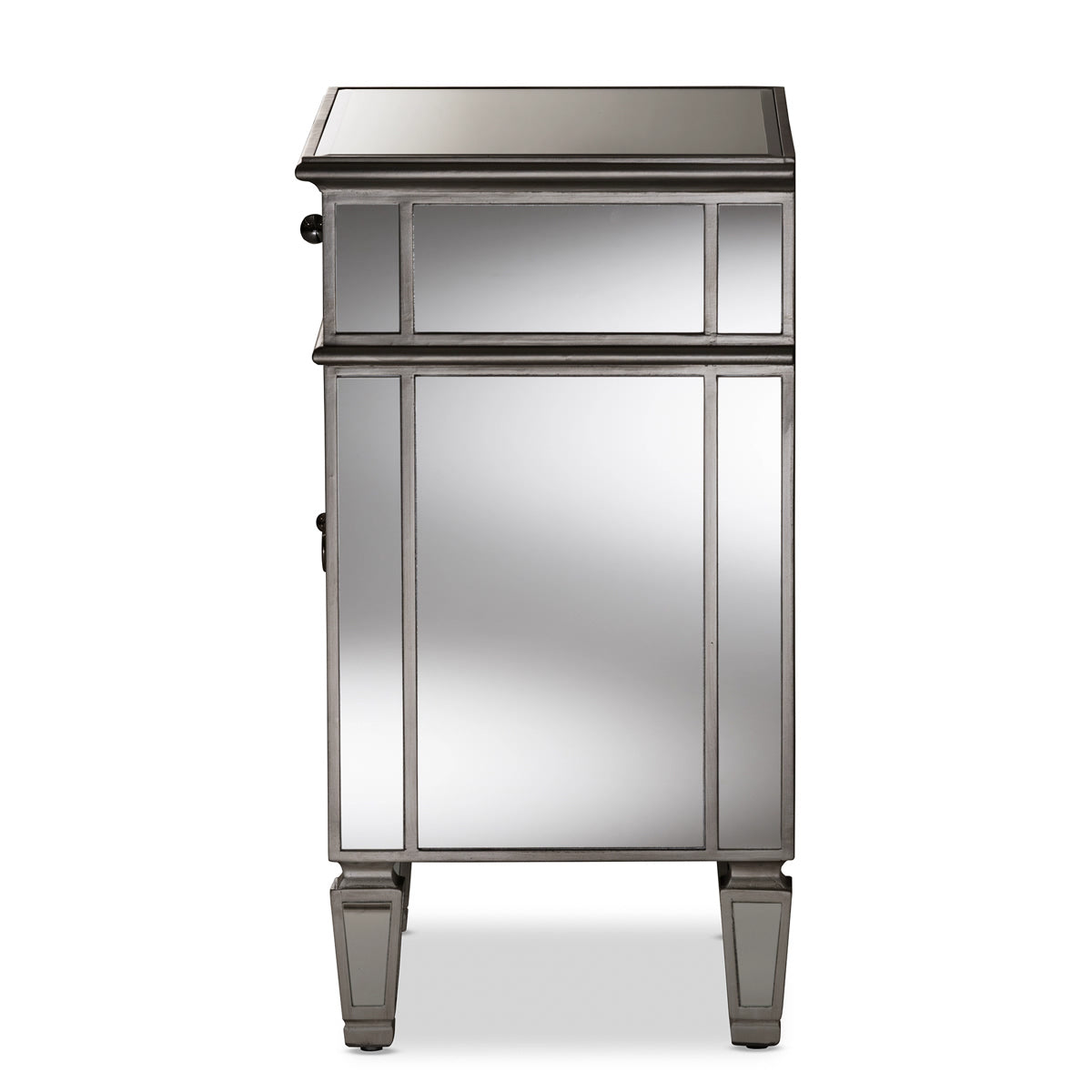 Baxton Studio Claudia Hollywood Regency Glamour Style Mirrored Nightstand Baxton Studio-nightstands-Minimal And Modern - 5