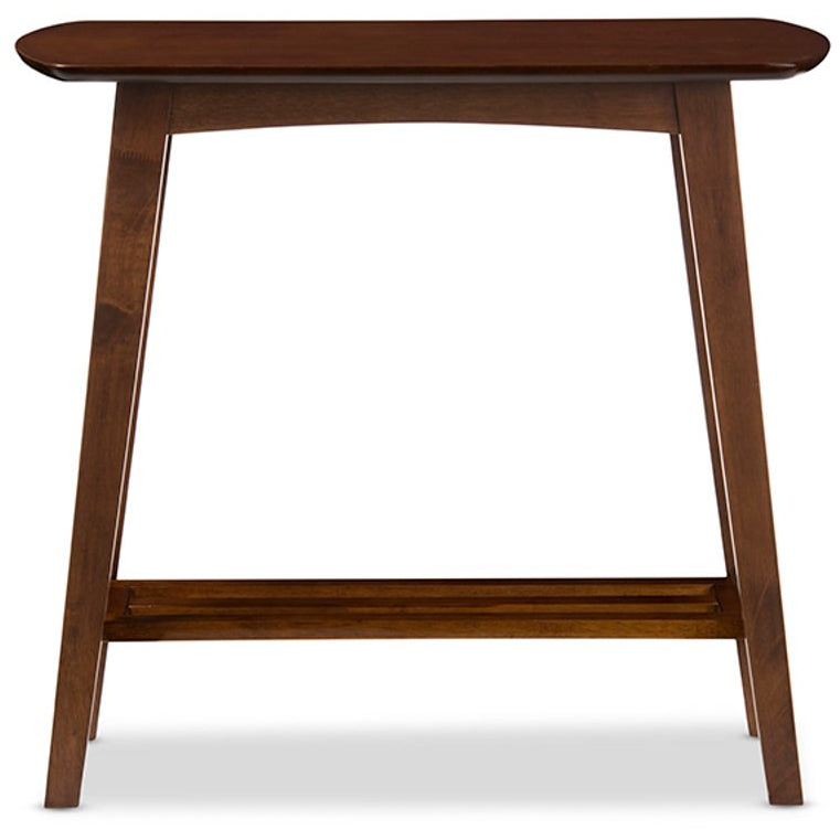 Baxton Studio Sacramento Mid-century Modern Scandinavian Style Dark Walnut Console Table Baxton Studio-side tables-Minimal And Modern - 1