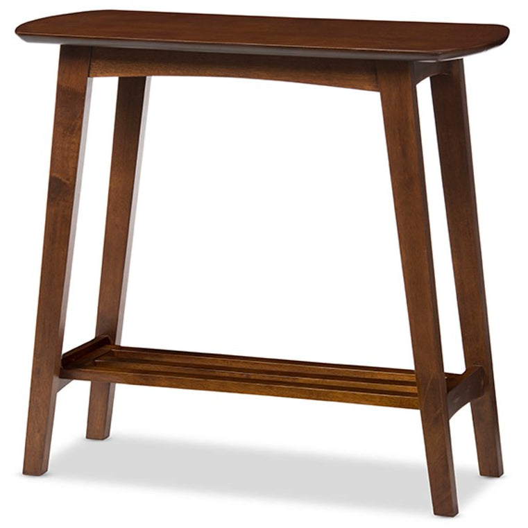 Baxton Studio Sacramento Mid-century Modern Scandinavian Style Dark Walnut Console Table Baxton Studio-side tables-Minimal And Modern - 2