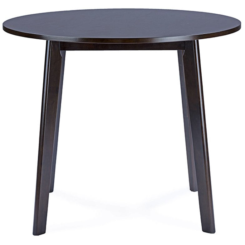 Baxton Studio Debbie Mid-Century Dark Brown Wood Round Dining Table Baxton Studio-dining table-Minimal And Modern - 2