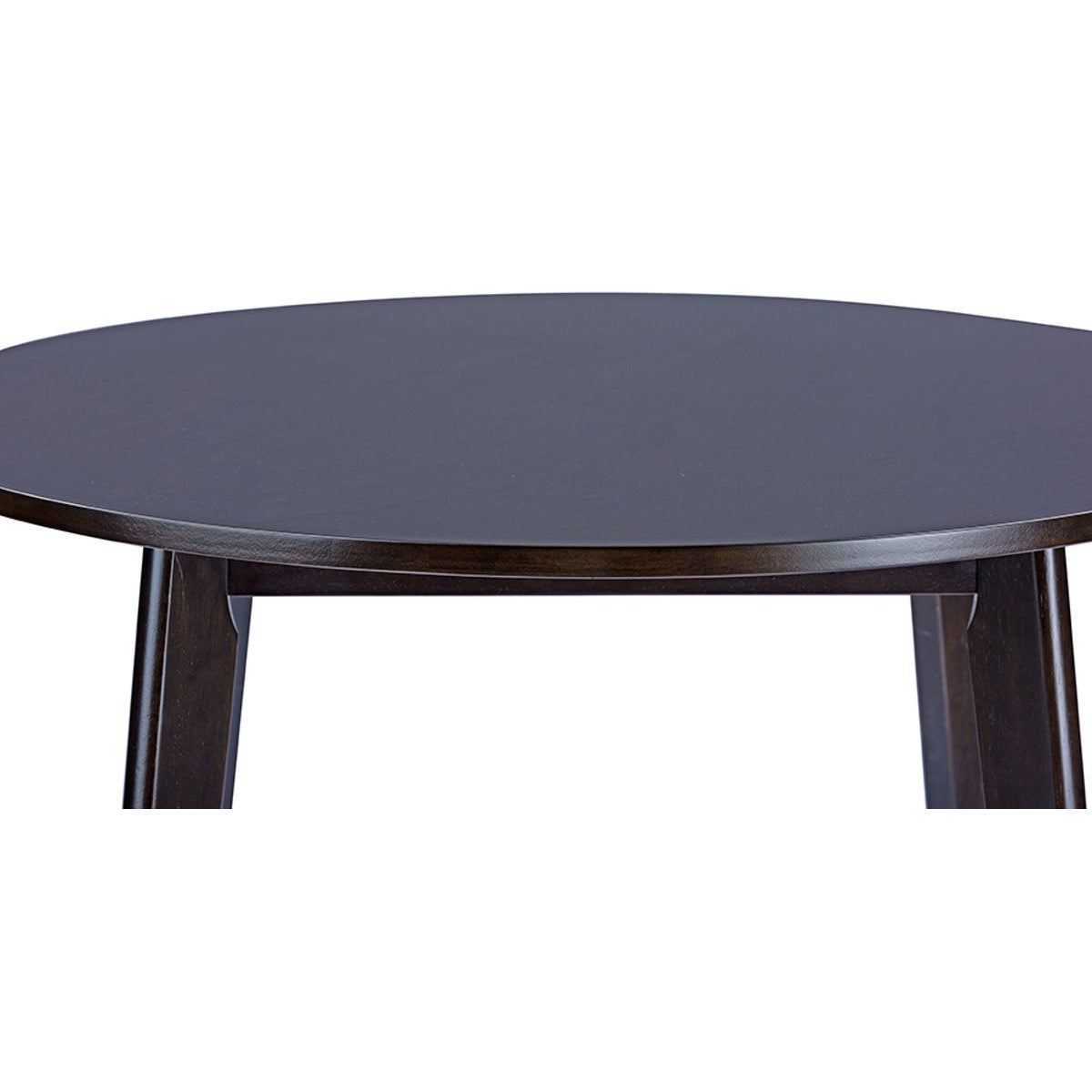 Baxton Studio Debbie Mid-Century Dark Brown Wood Round Dining Table Baxton Studio-dining table-Minimal And Modern - 3