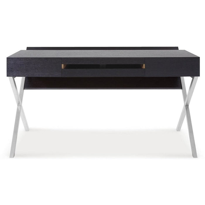 J&M Furniture Metal Base Contemporary Writing Work Computer S103 Modern Office Desk-Minimal & Modern