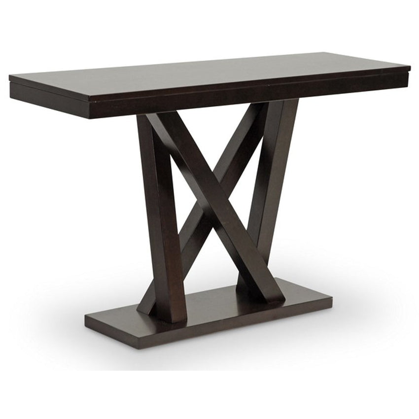 Baxton Studio Everdon Dark Brown Modern Sofa Table Baxton Studio-side tables-Minimal And Modern - 1