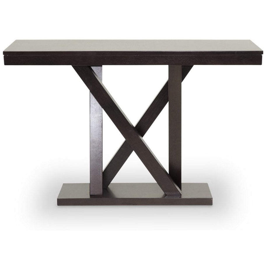 Baxton Studio Everdon Dark Brown Modern Sofa Table Baxton Studio-side tables-Minimal And Modern - 2