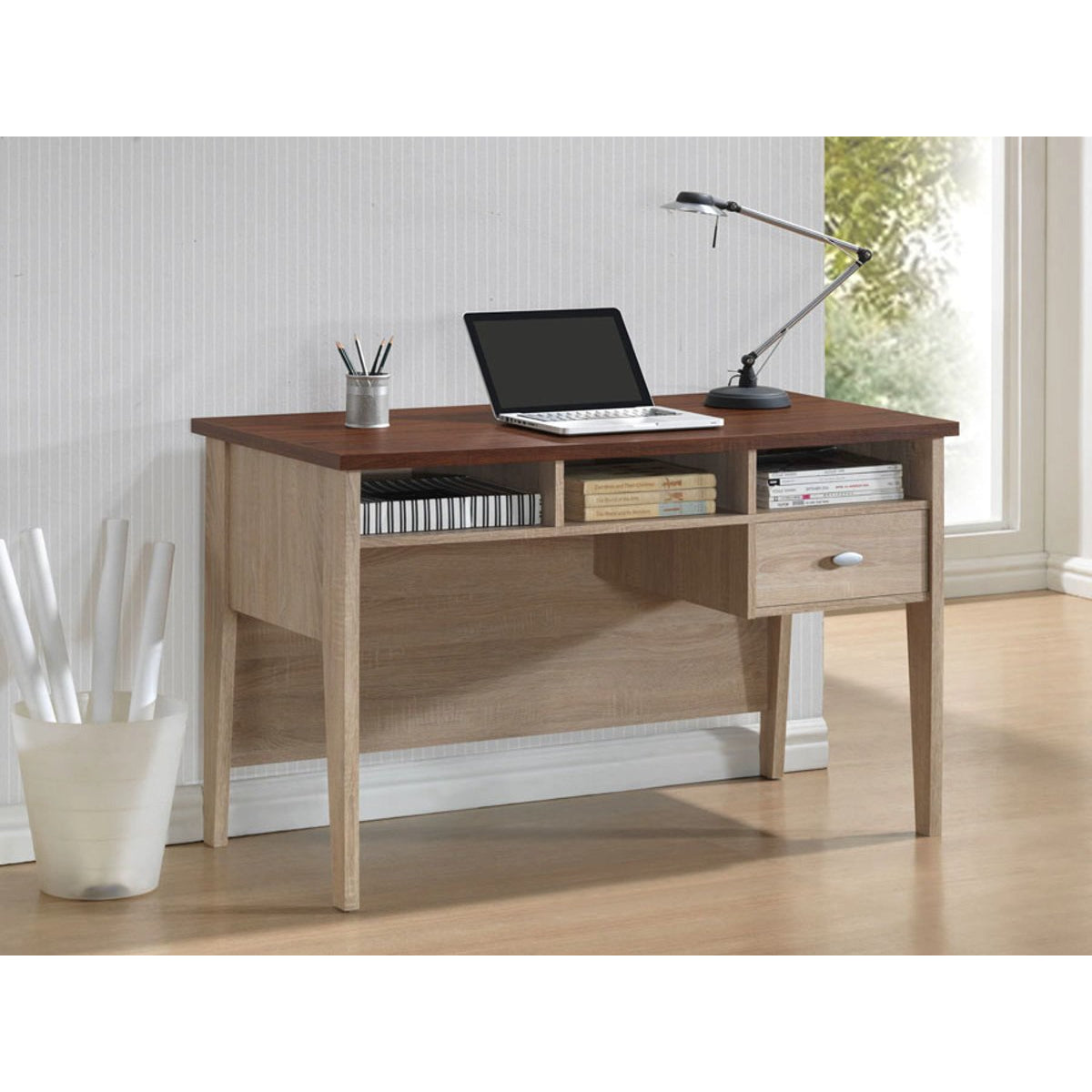 Baxton Studio Tyler Writing Desk Baxton Studio-Desks-Minimal And Modern - 3